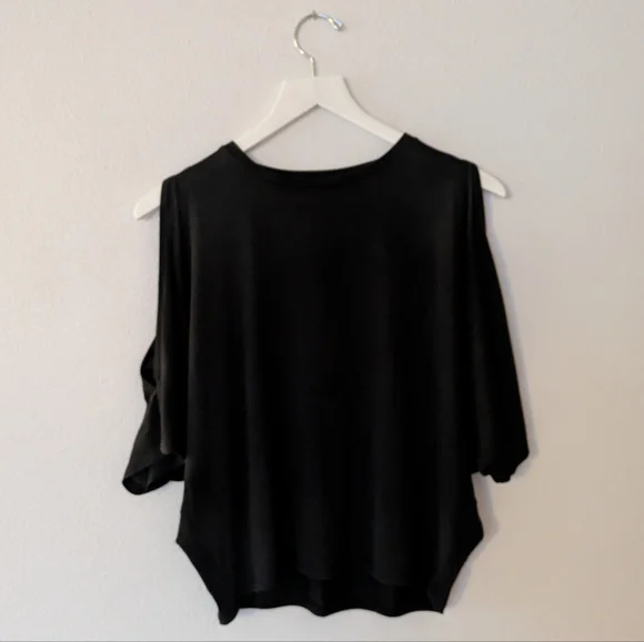 Express Black Women's Cold Shoulder Blouse - Picture 1 of 5